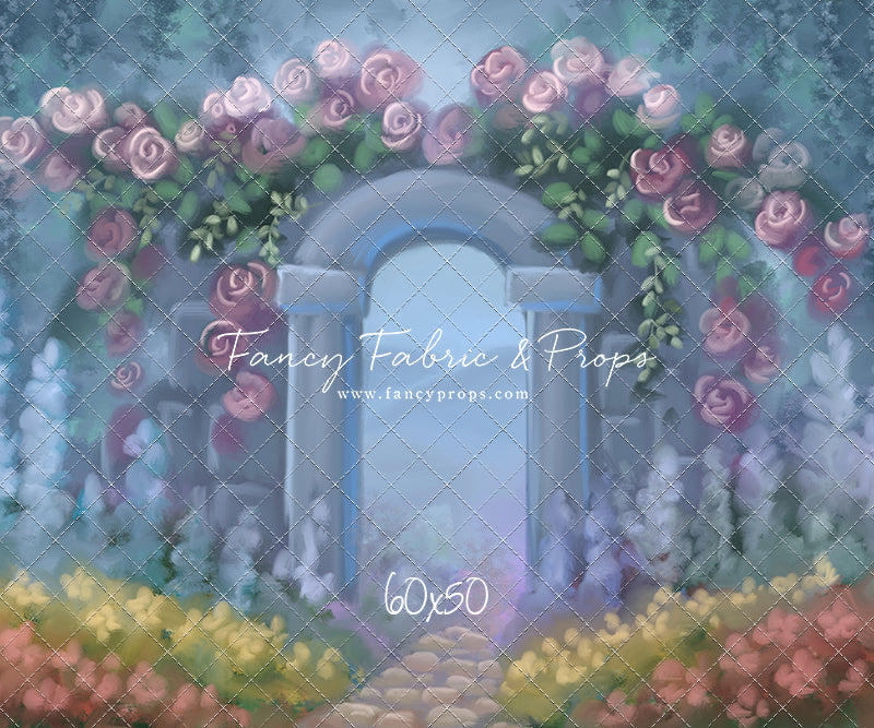Blushing Rosette Archway