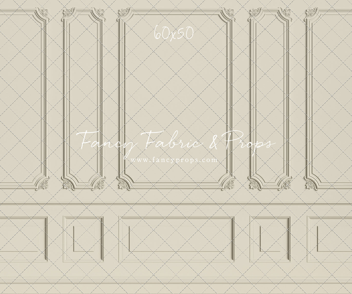 Classic Cream Wainscoting Wall - With Sweep Option