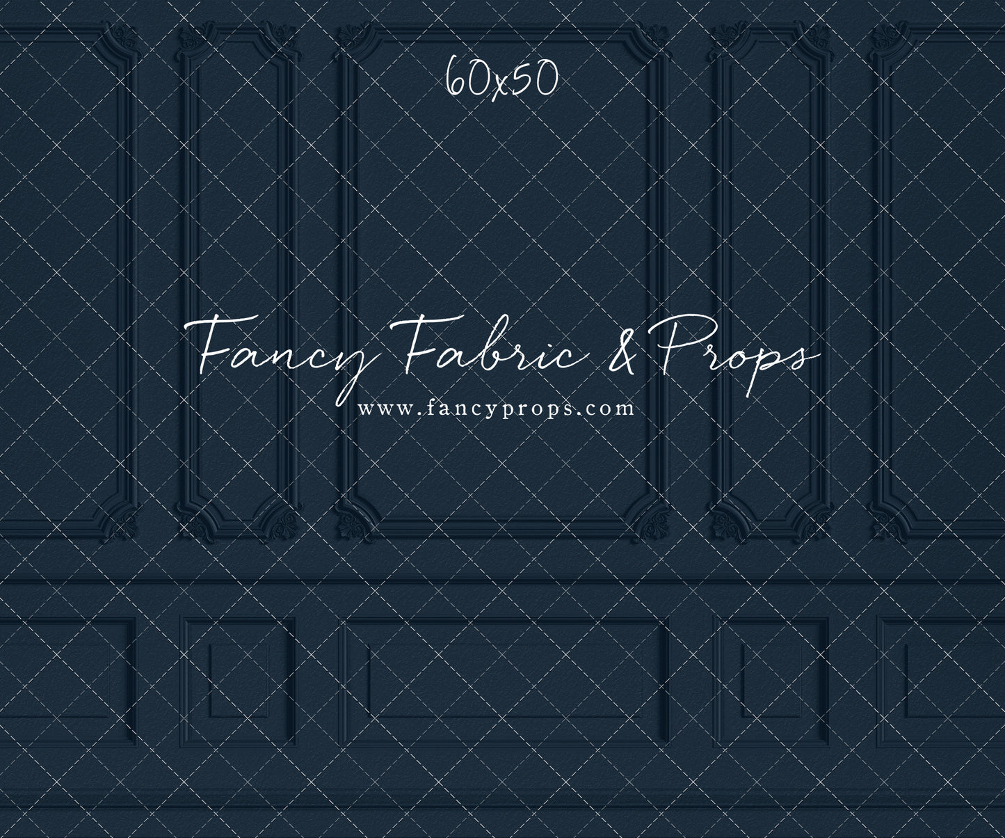 Classic Navy Wainscoting Wall - With Sweep Option