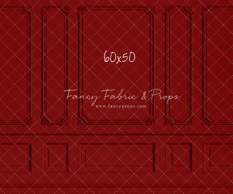 Classic Red Wainscoting Wall - With Sweep Option