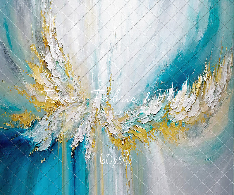 Golden Aquamarine Paint Melt - With Sweep Option