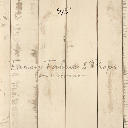 Amanda Cream Barn Wood Planks Mat Floor