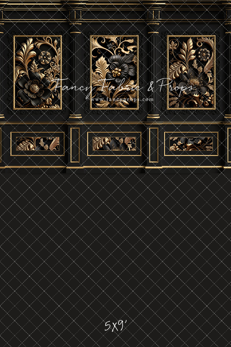 Black & Gold Elegance Wall - With Sweep Option