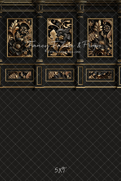 Black & Gold Elegance Wall - With Sweep Option