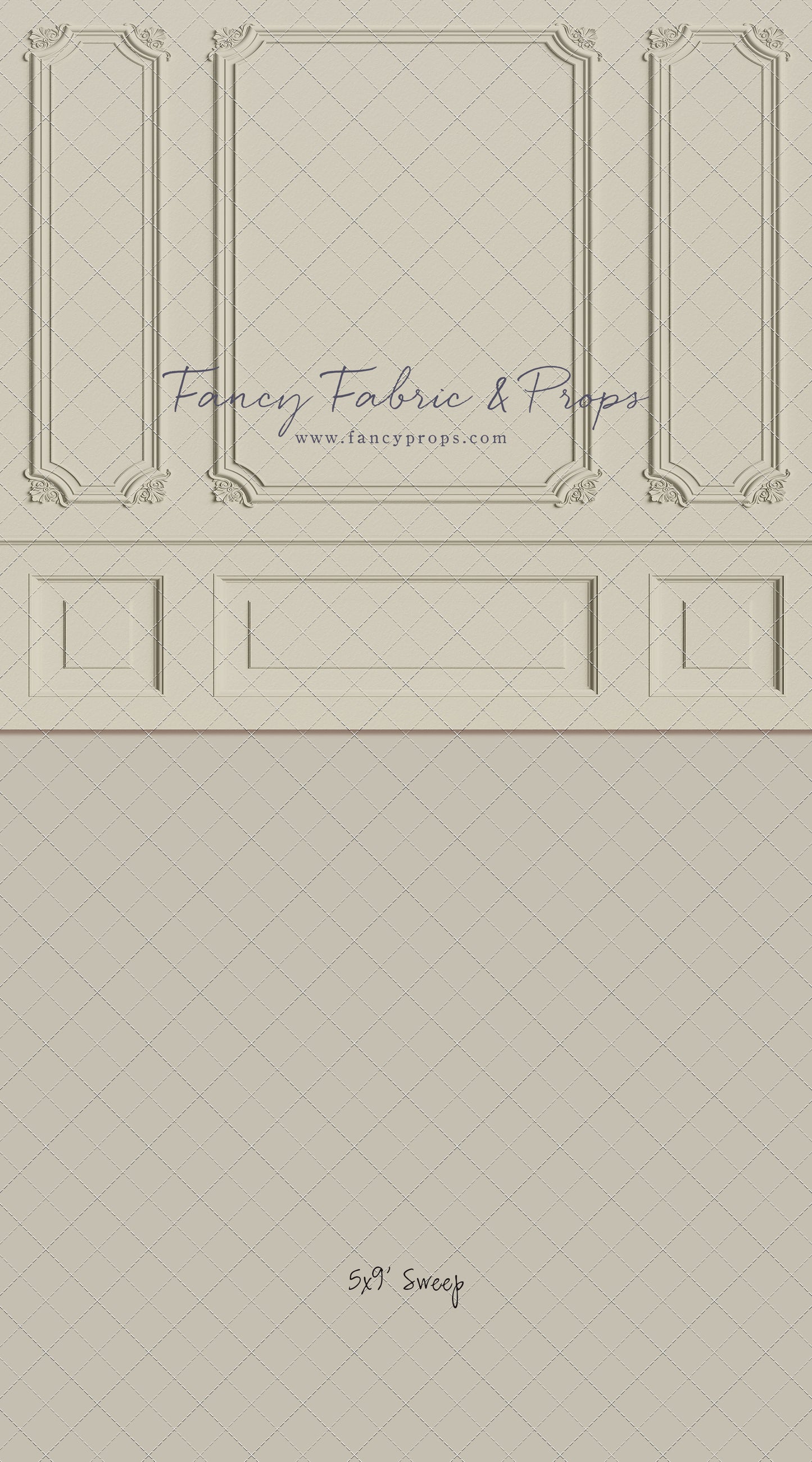 Classic Cream Wainscoting Wall - With Sweep Option