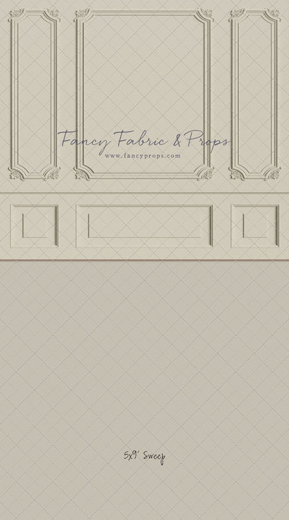 Classic Cream Wainscoting Wall - With Sweep Option