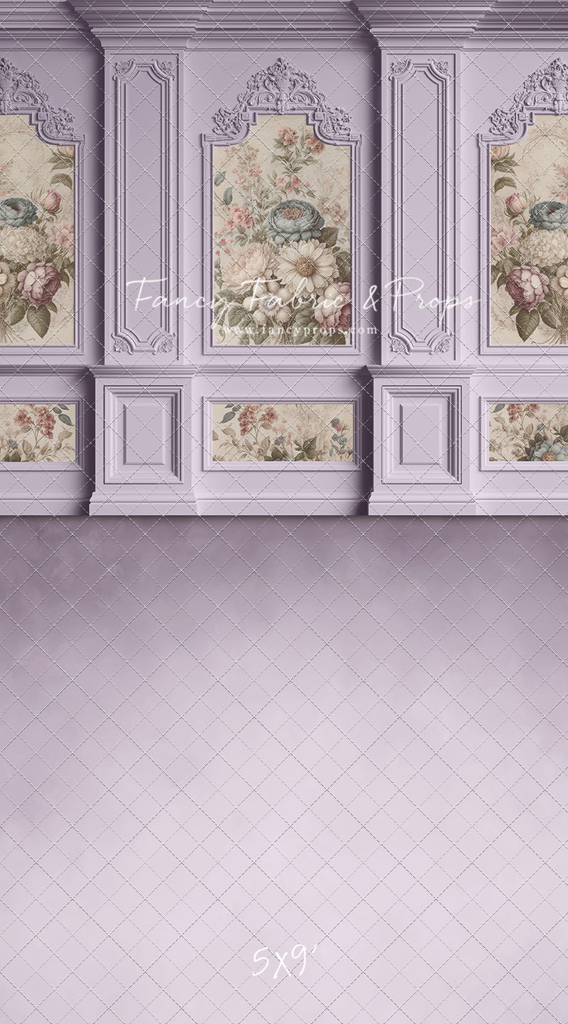 Lavender Floral Victorian Wall - With Sweep Option