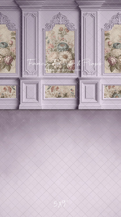 Lavender Floral Victorian Wall - With Sweep Option