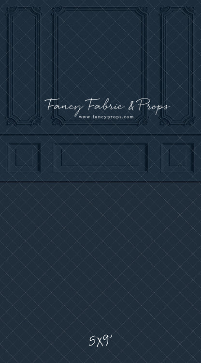 Classic Navy Wainscoting Wall - With Sweep Option