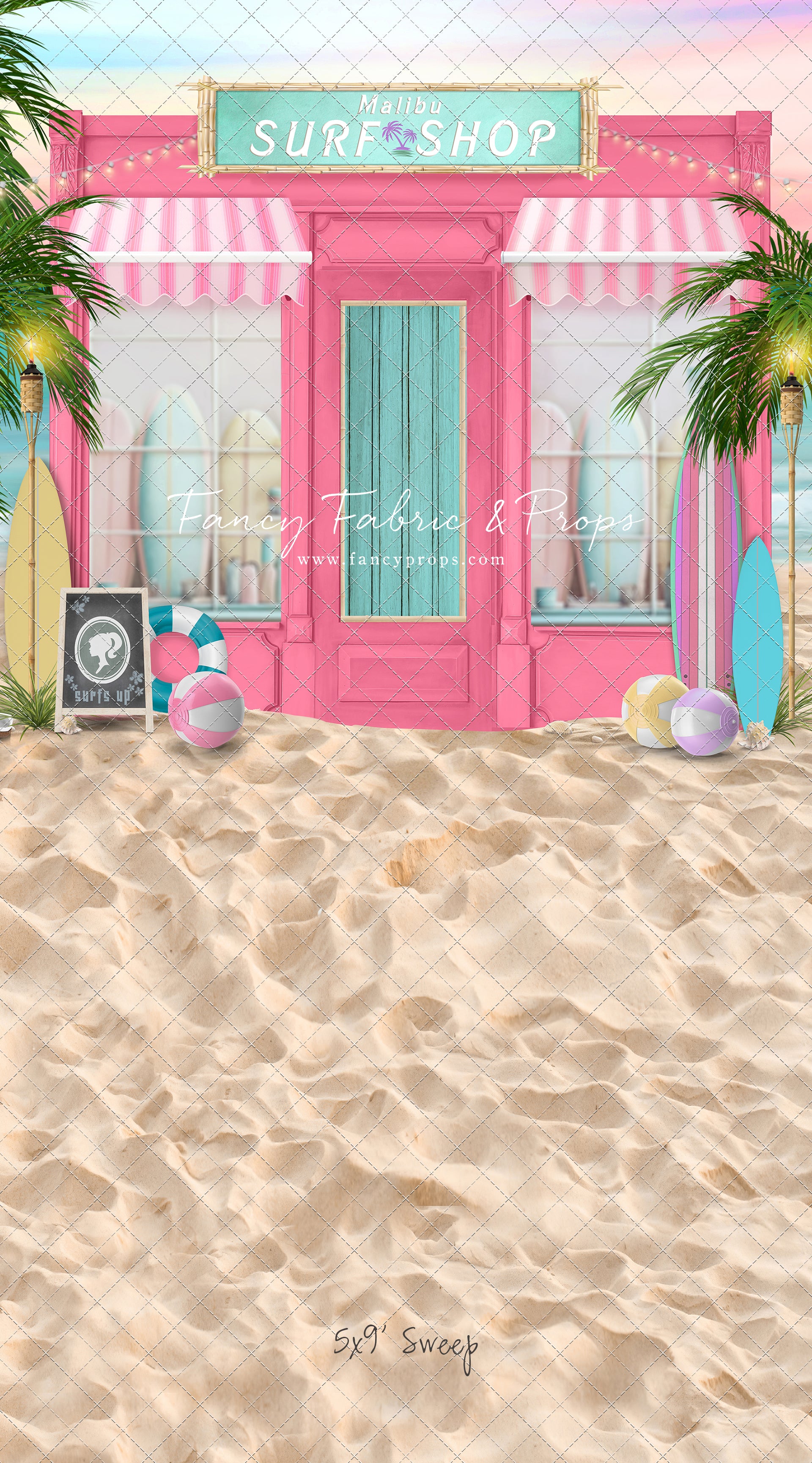 Malibu Barbie Surf Shop - With Sweep Option – Fancy Fabric