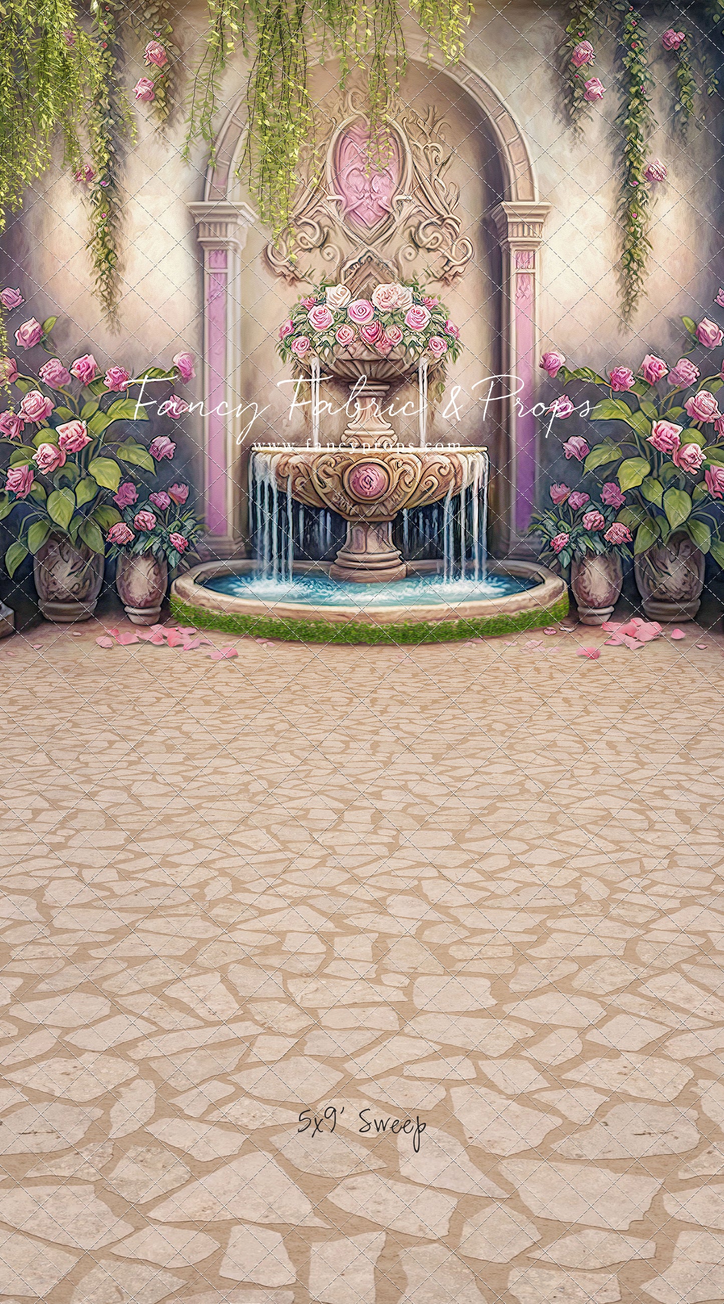 Pink Wishes Fountain - With Sweep Option