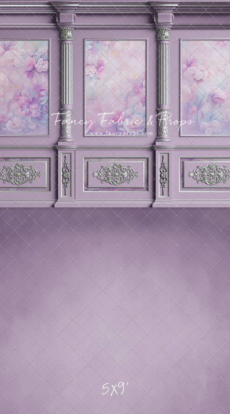 Violet Floral Victorian Wall - With Sweep Option
