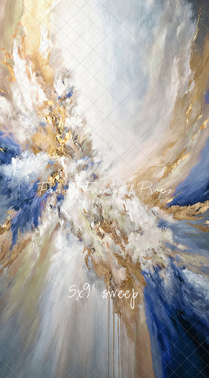 Navy Marble - With Sweep Option