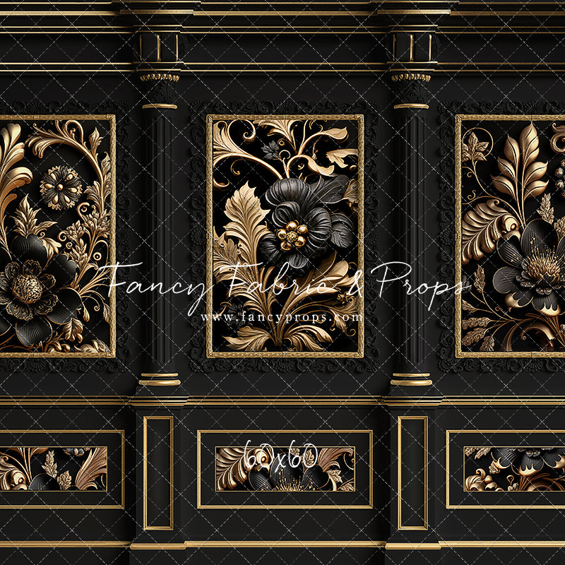 Black & Gold Elegance Wall - With Sweep Option