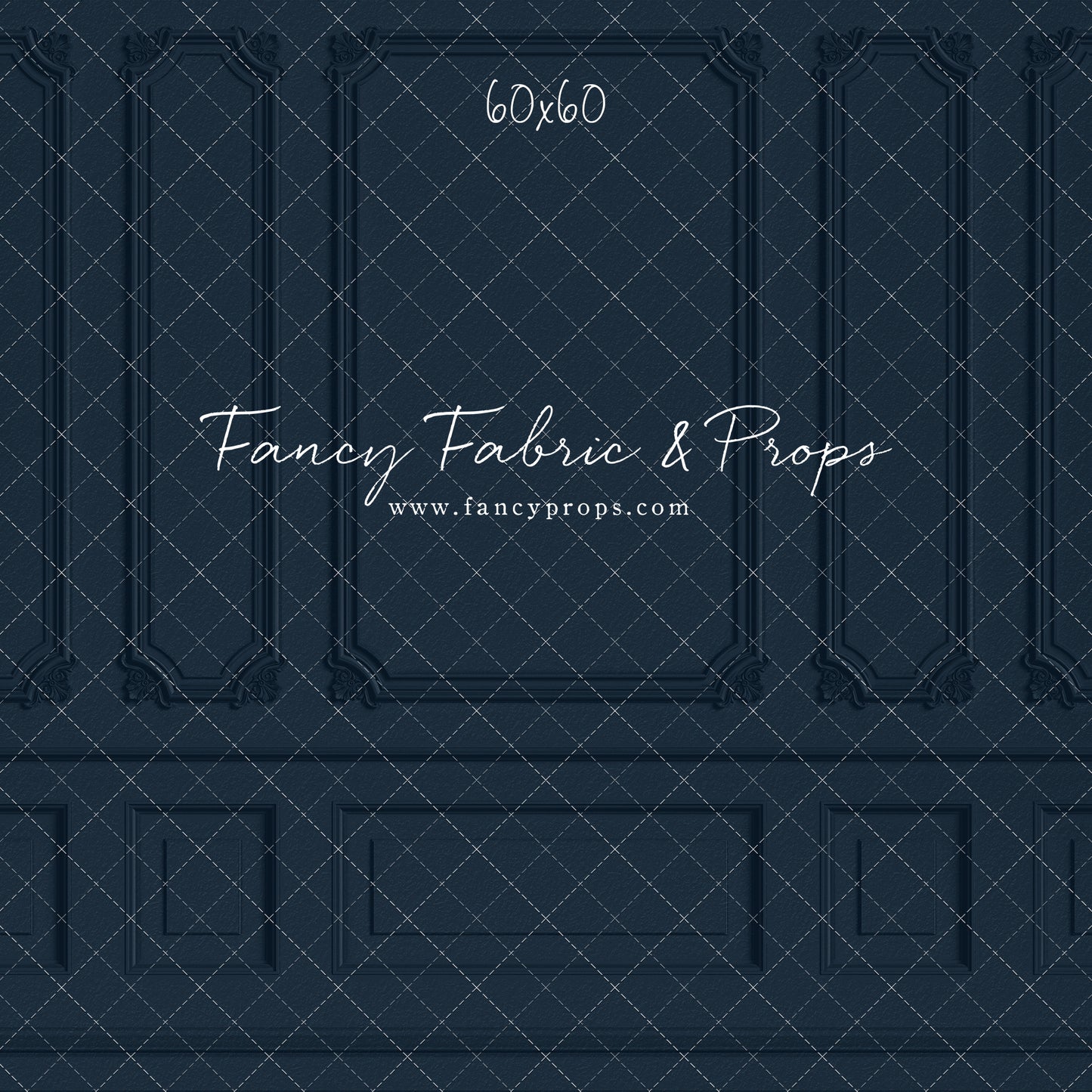 Classic Navy Wainscoting Wall - With Sweep Option