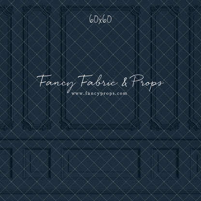 Classic Navy Wainscoting Wall - With Sweep Option