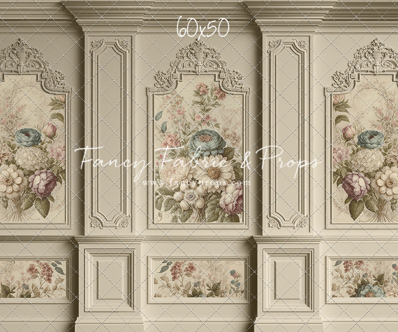 Ivory Floral Victorian Wall - With Sweep Option