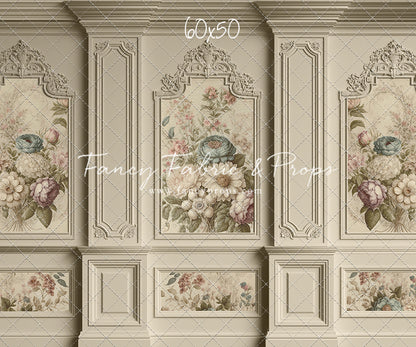 Ivory Floral Victorian Wall - With Sweep Option