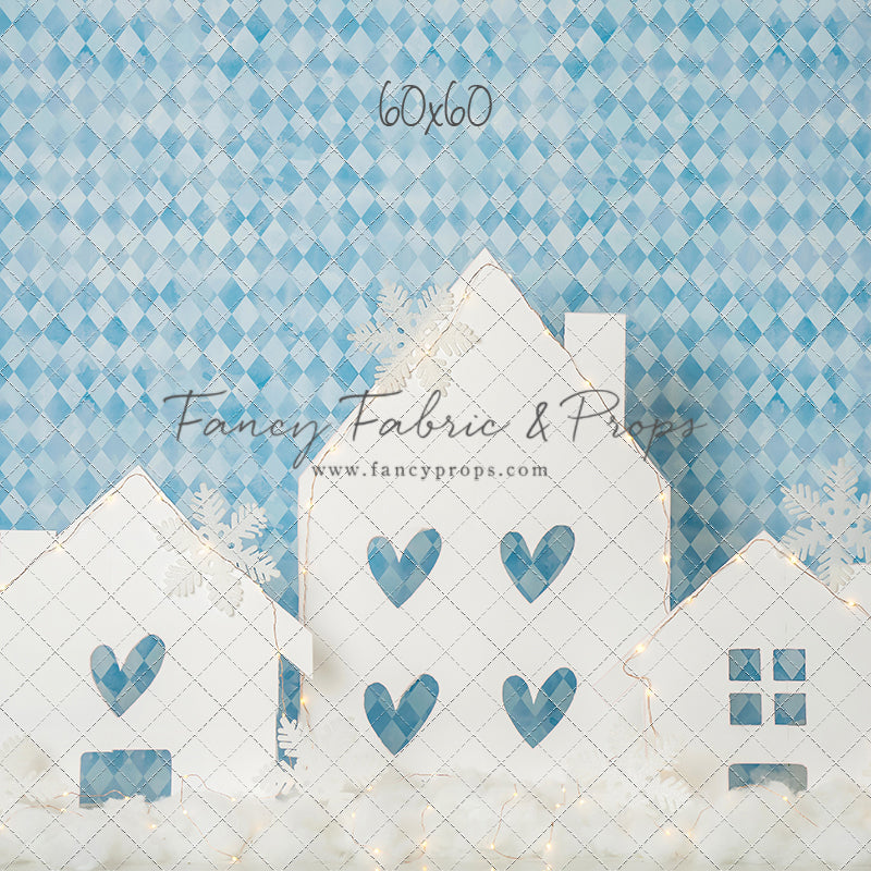 Blue Snowy Neighborhood