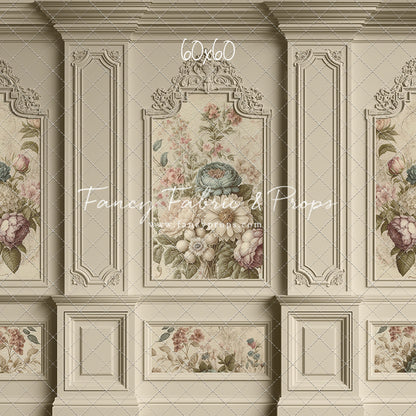 Ivory Floral Victorian Wall - With Sweep Option