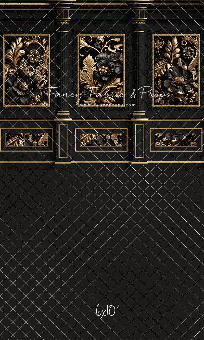 Black & Gold Elegance Wall - With Sweep Option