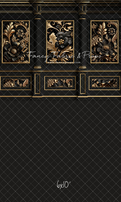 Black & Gold Elegance Wall - With Sweep Option
