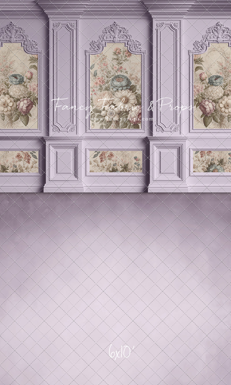 Lavender Floral Victorian Wall - With Sweep Option