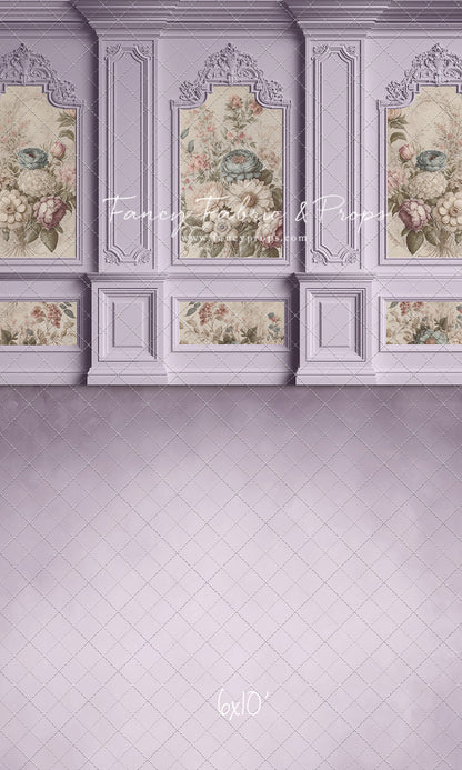 Lavender Floral Victorian Wall - With Sweep Option