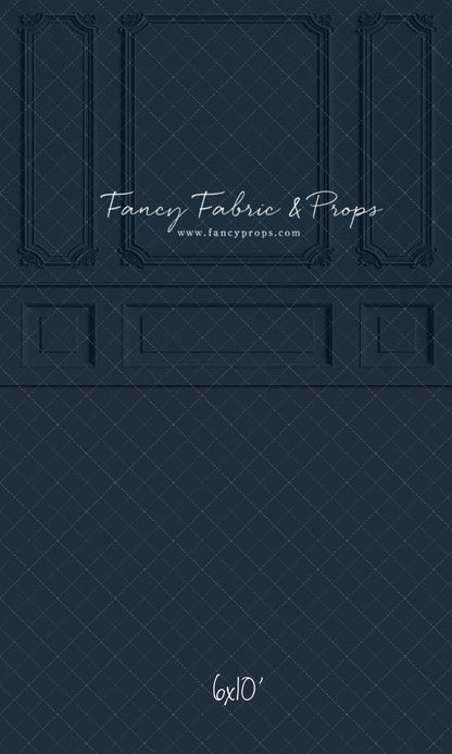 Classic Navy Wainscoting Wall - With Sweep Option