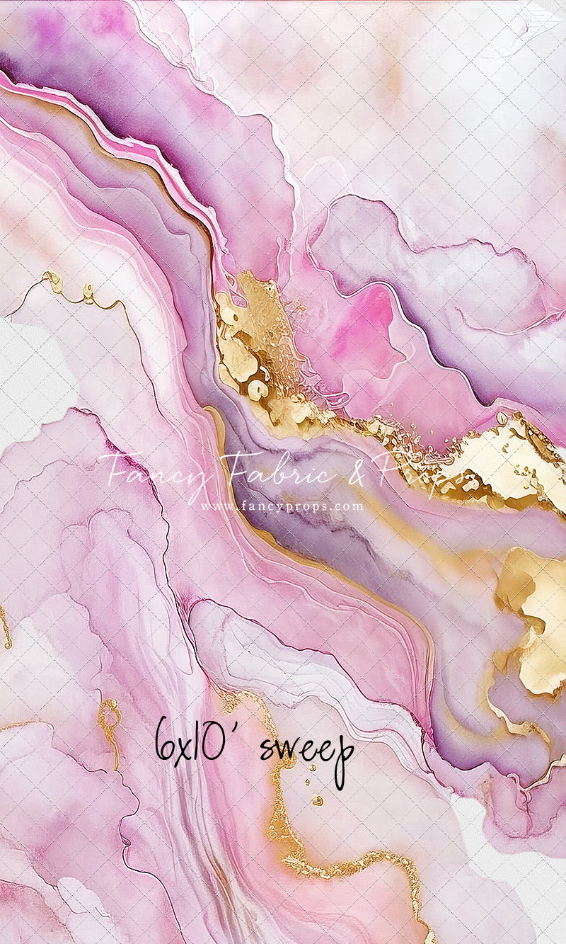 Rose Gold Marble Swirl - With Sweep Option