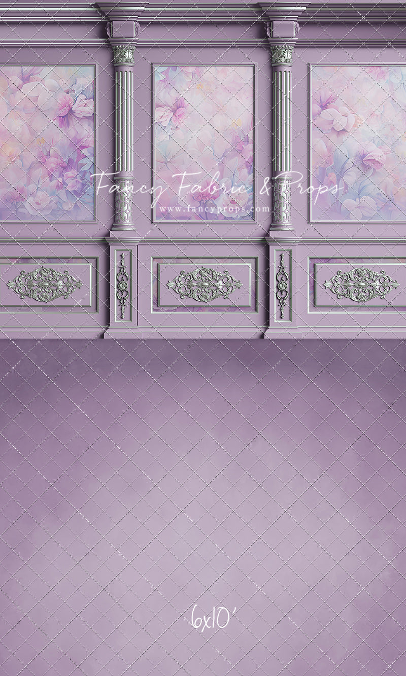 Violet Floral Victorian Wall - With Sweep Option