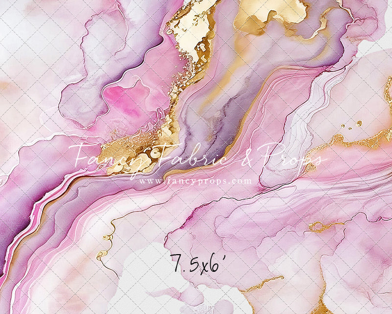 Rose Gold Marble Swirl - With Sweep Option