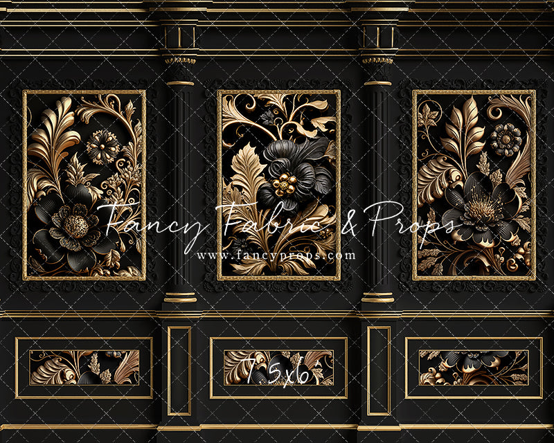 Black & Gold Elegance Wall - With Sweep Option