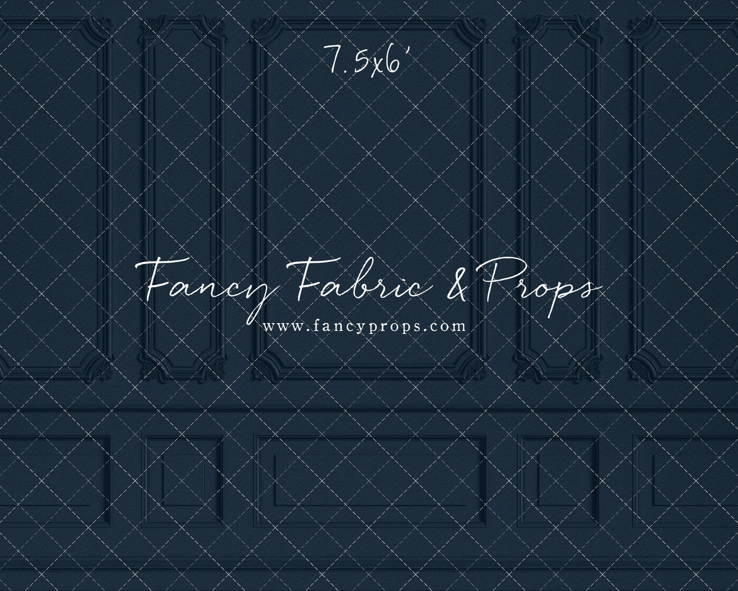 Classic Navy Wainscoting Wall - With Sweep Option