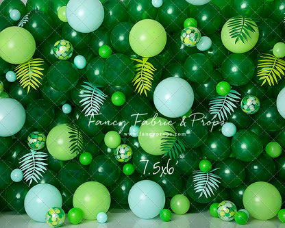 Cool Blue Tropical Balloon Wall