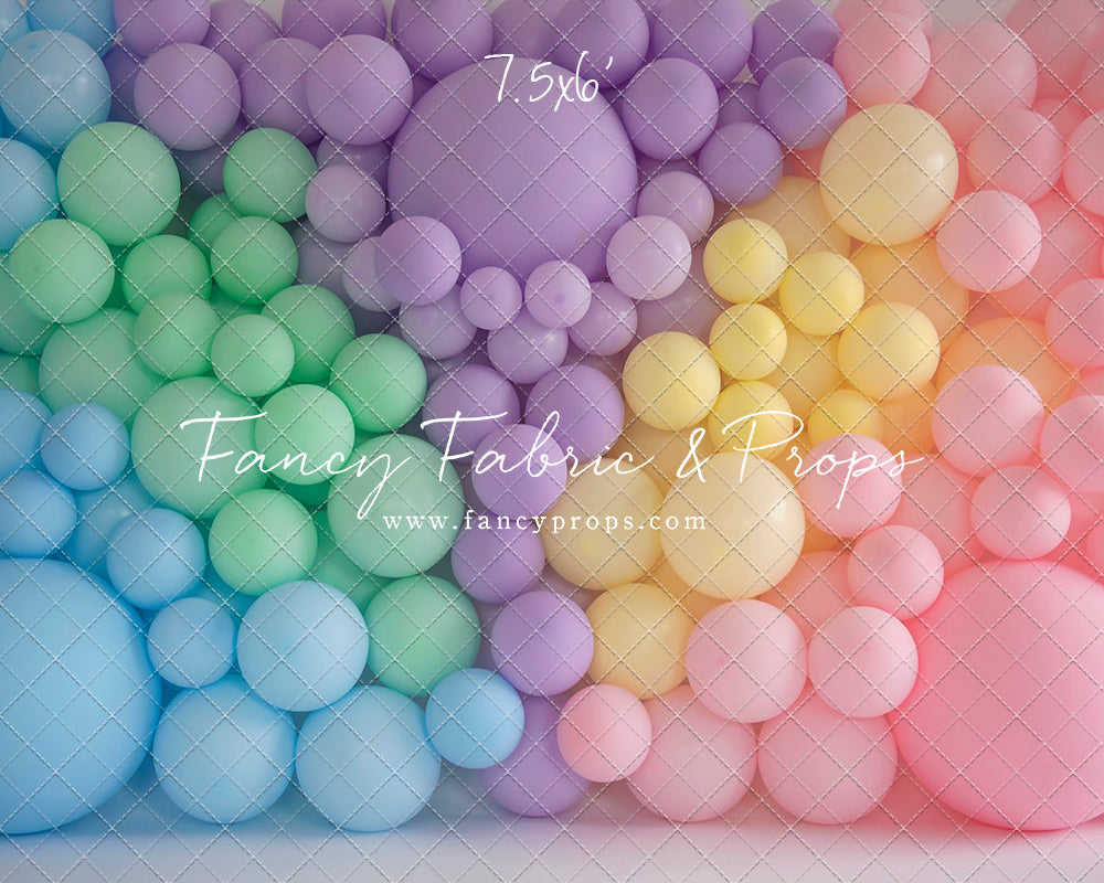 Pastel Rainbow Balloon Wall
