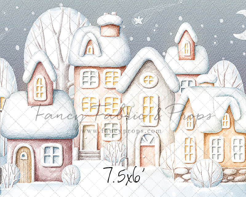 Evening Snowy Village