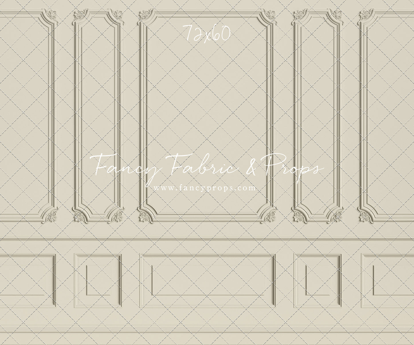 Classic Cream Wainscoting Wall - With Sweep Option