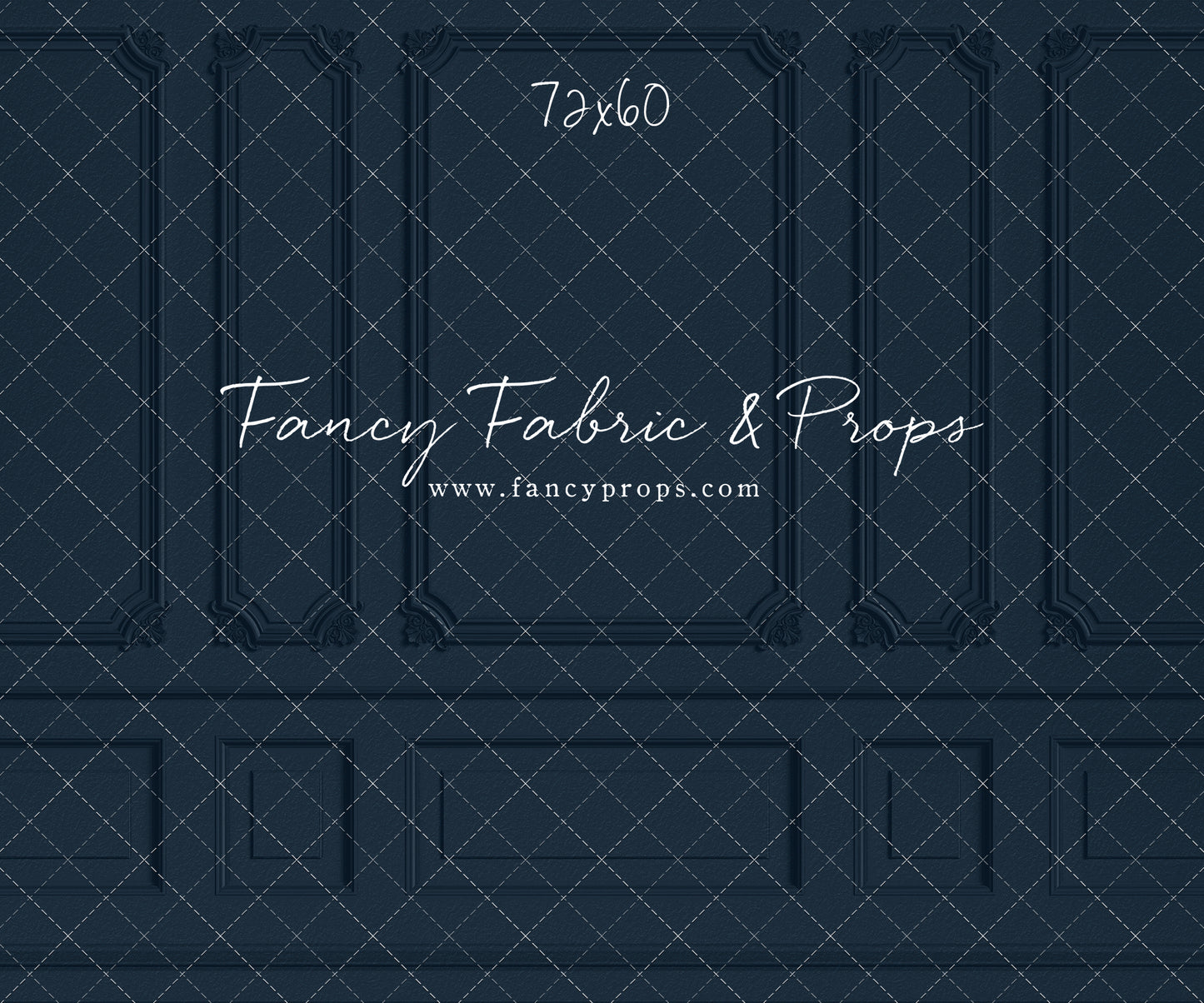 Classic Navy Wainscoting Wall - With Sweep Option