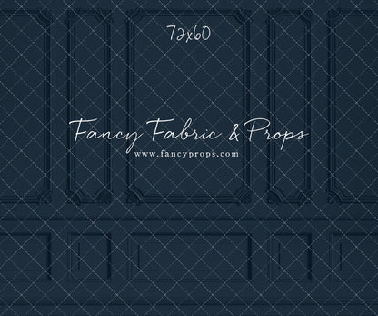 Classic Navy Wainscoting Wall - With Sweep Option