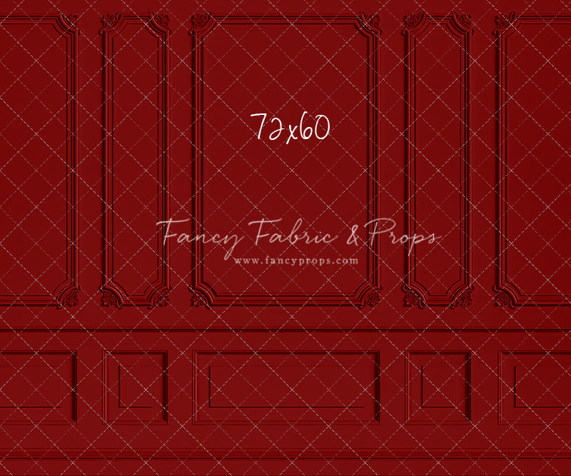 Classic Red Wainscoting Wall - With Sweep Option