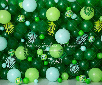Cool Blue Tropical Balloon Wall