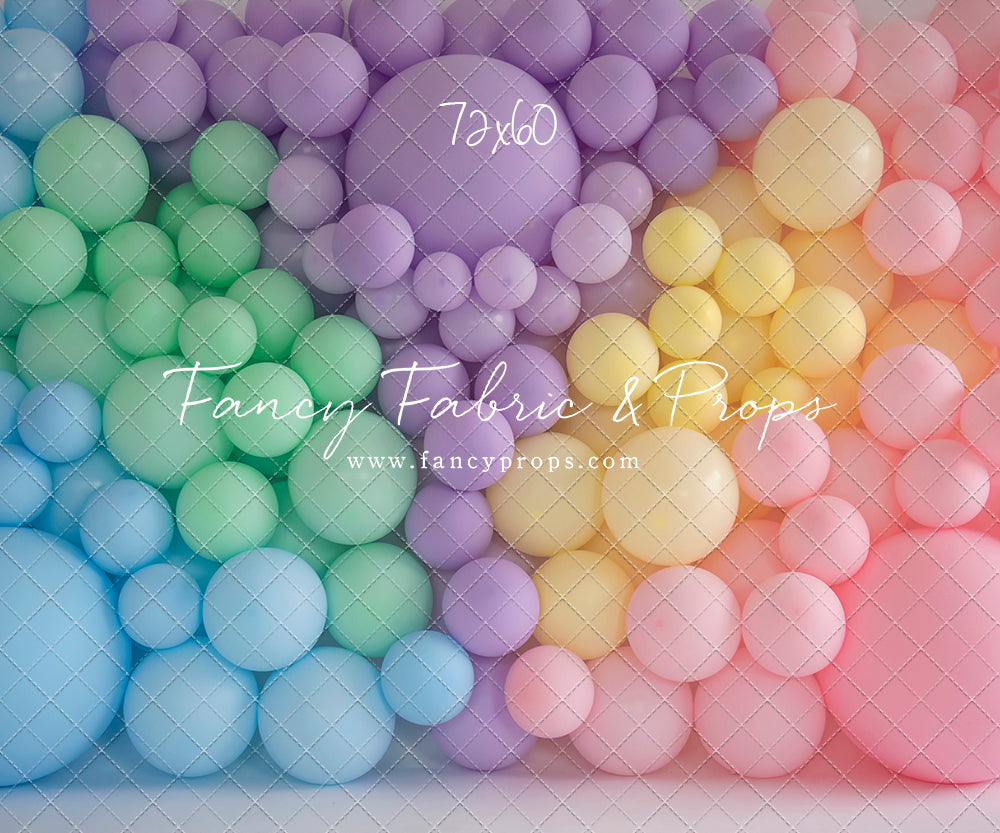 Pastel Rainbow Balloon Wall