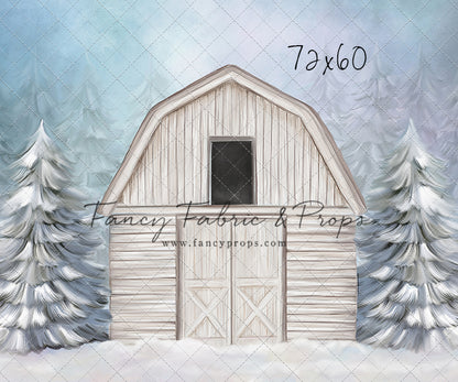 White Snowy Barn