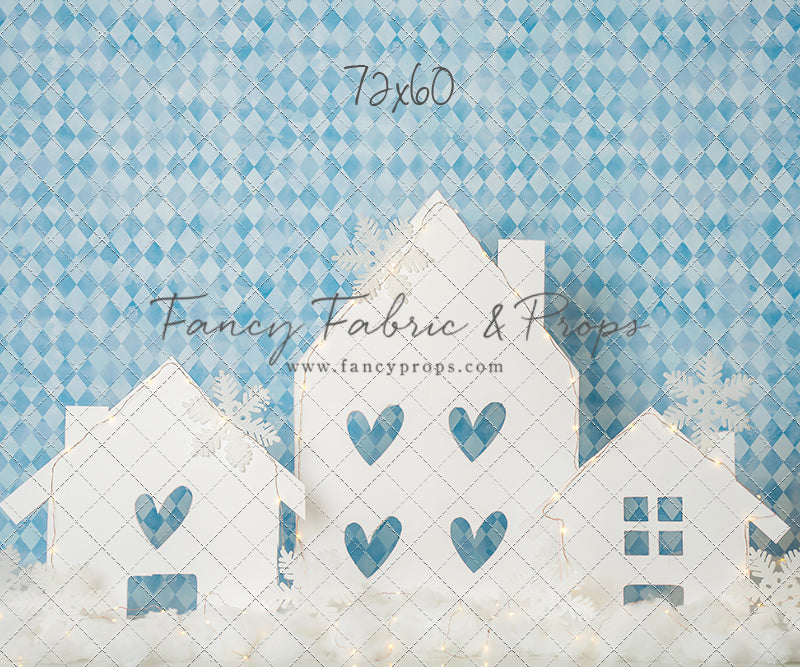 Blue Snowy Neighborhood