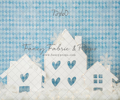 Blue Snowy Neighborhood