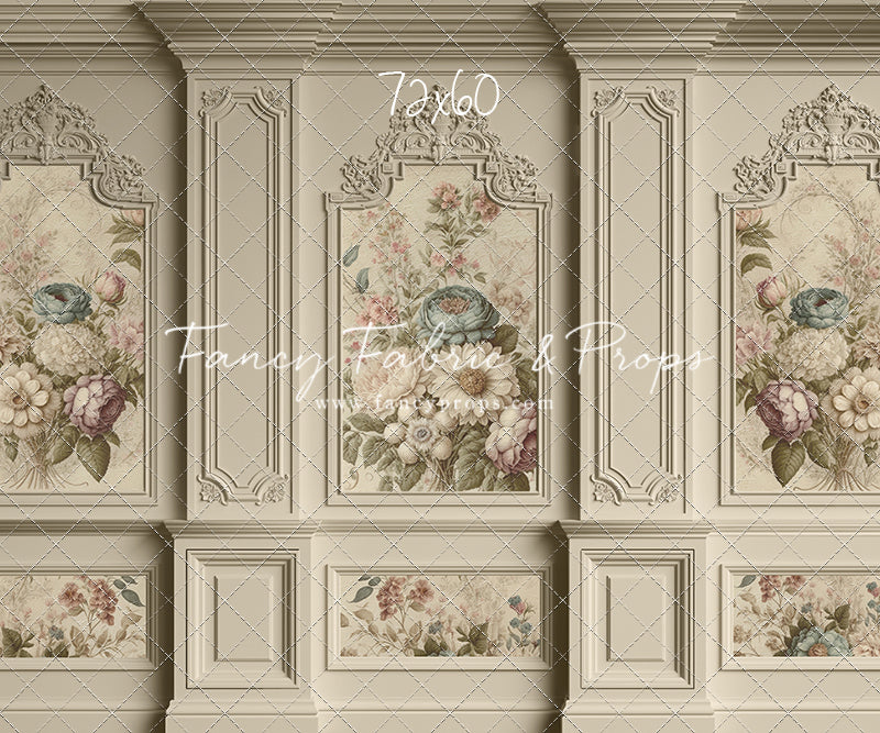 Ivory Floral Victorian Wall - With Sweep Option
