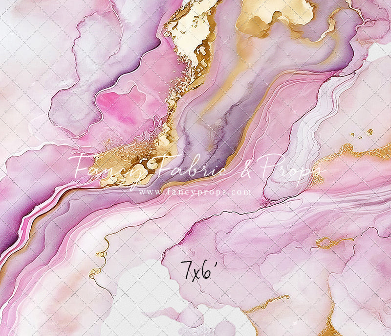 Rose Gold Marble Swirl - With Sweep Option