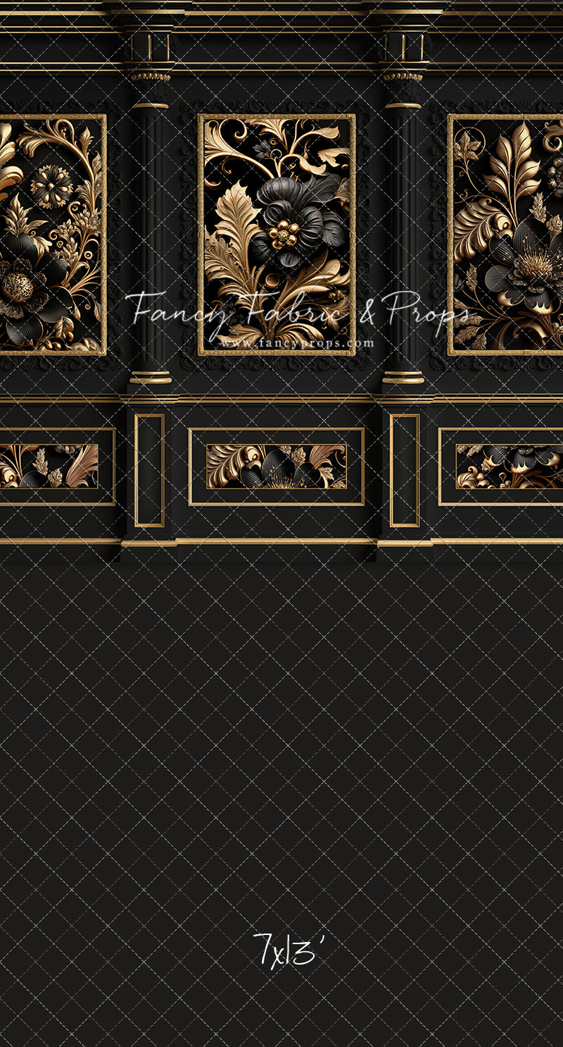 Black & Gold Elegance Wall - With Sweep Option