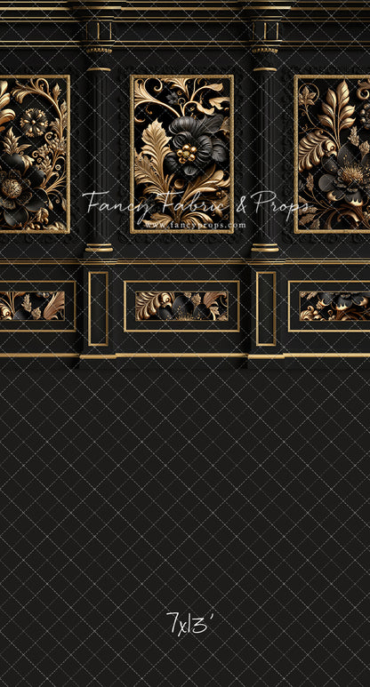 Black & Gold Elegance Wall - With Sweep Option